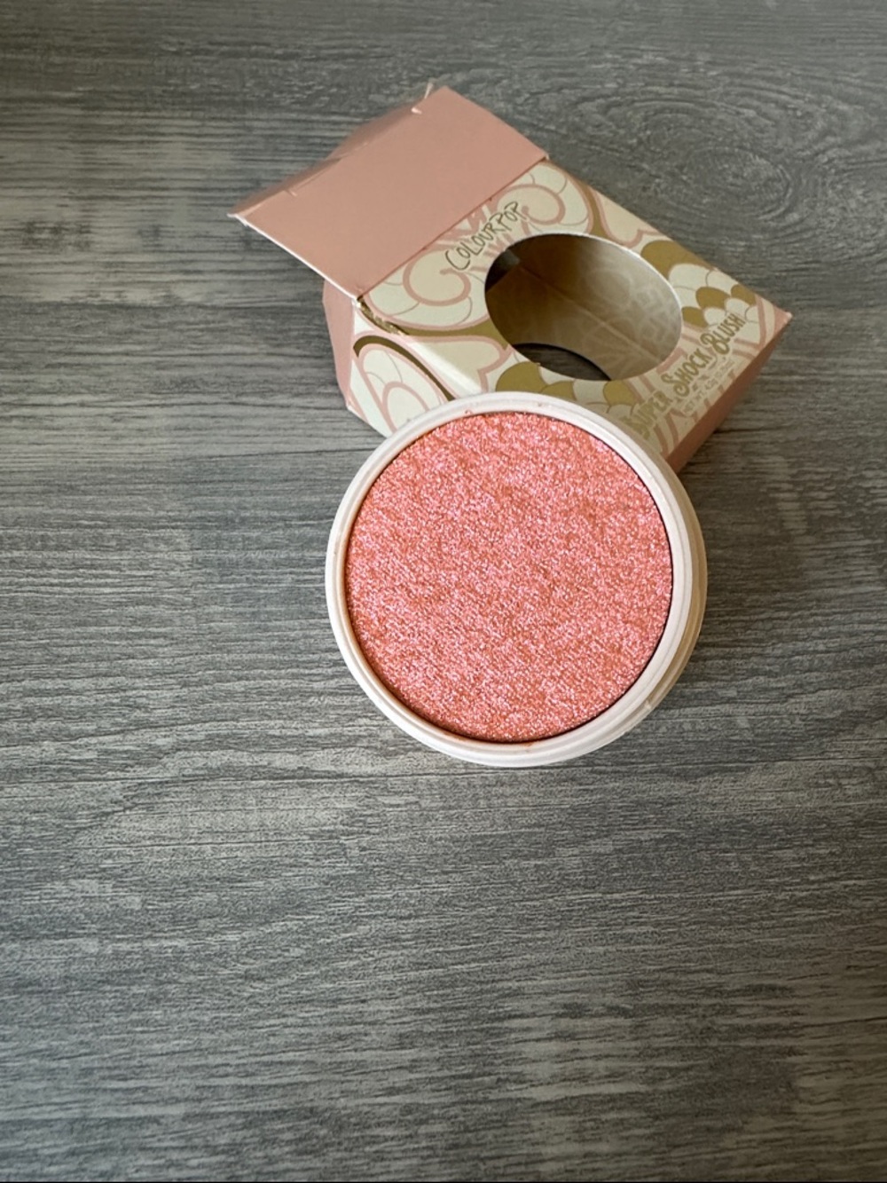 NWOT ColourPop Shimmer Blush - Coral Pink Glow